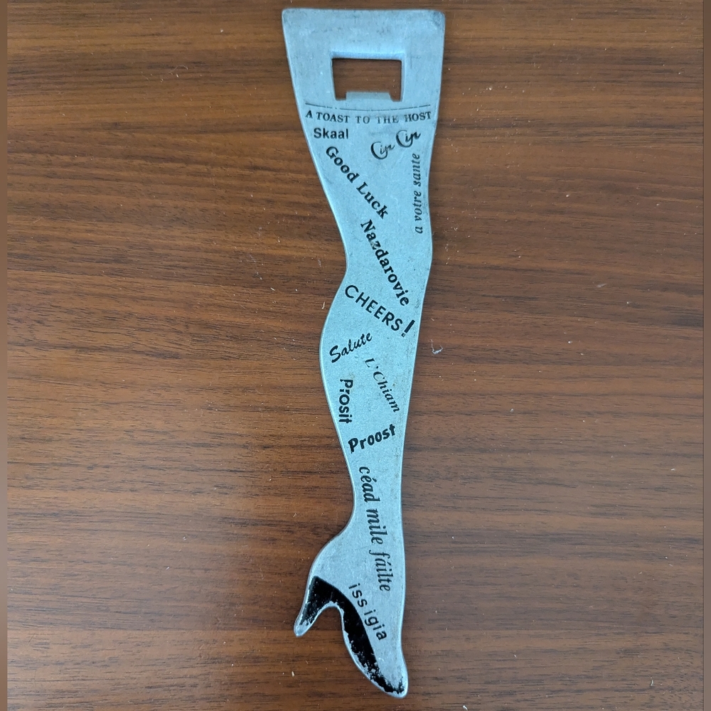 Restoration Hardware A Toast To The Host Figural Sexy Woman's Leg Bottle Opener